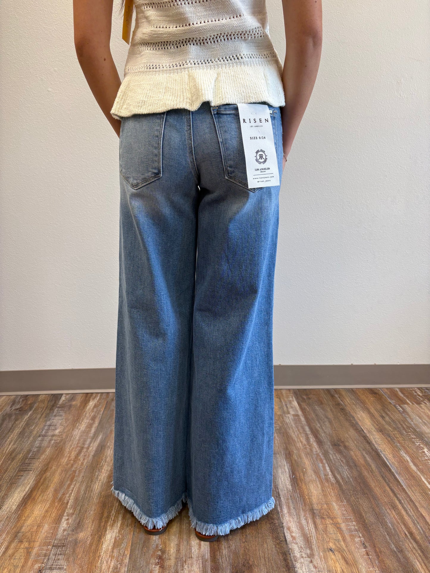 Risen Tie Waste Medium Wash Jeans
