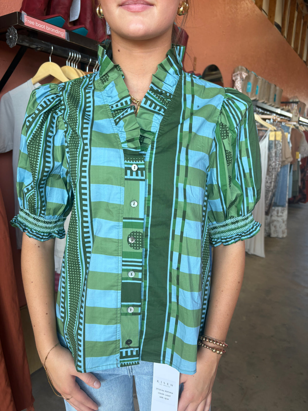 Elara Print Blouse