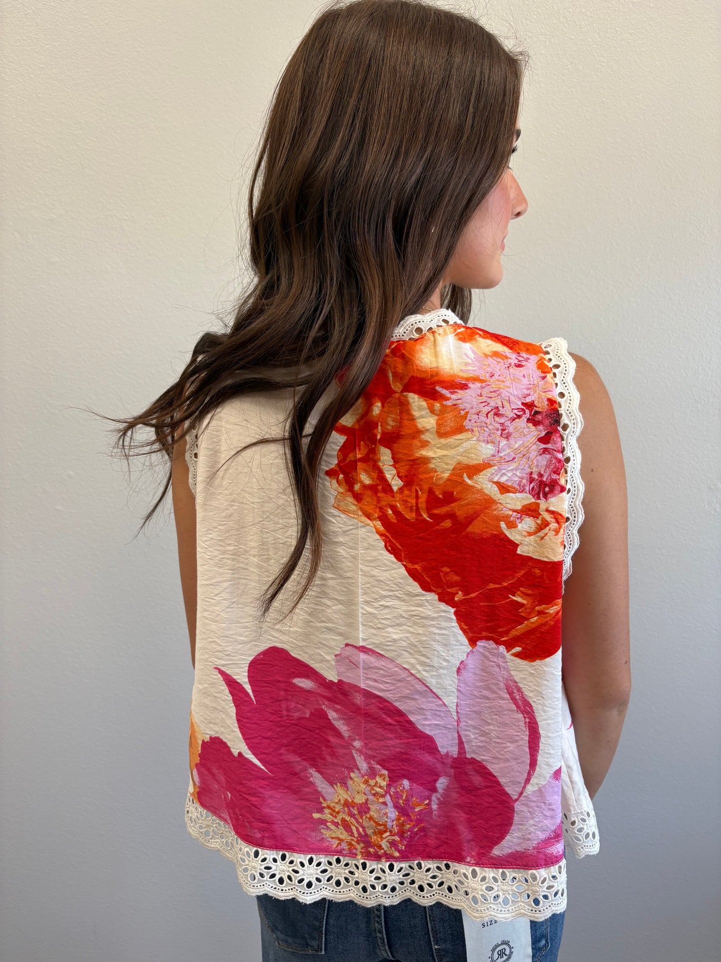 Marigold Floral Sleeveless Top