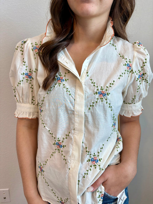 Charity Embroidered Top