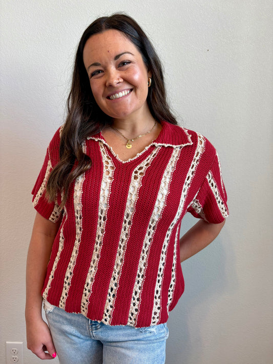 Hallie Stripe Knit Top