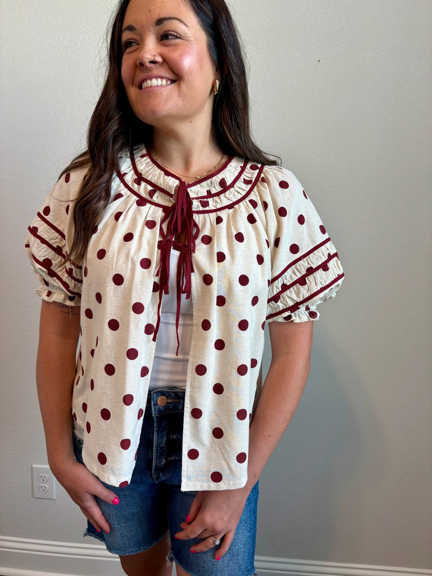 Alma Polka Dot Top