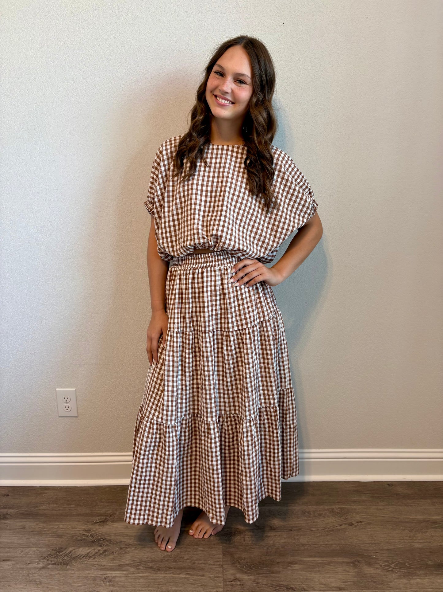 Camille Gingham Skirt
