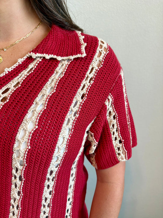Hallie Stripe Knit Top
