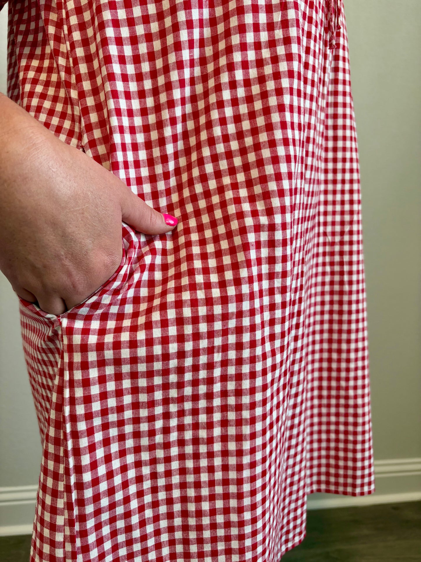 Jenny Gingham Puff Sleeve Mini Dress