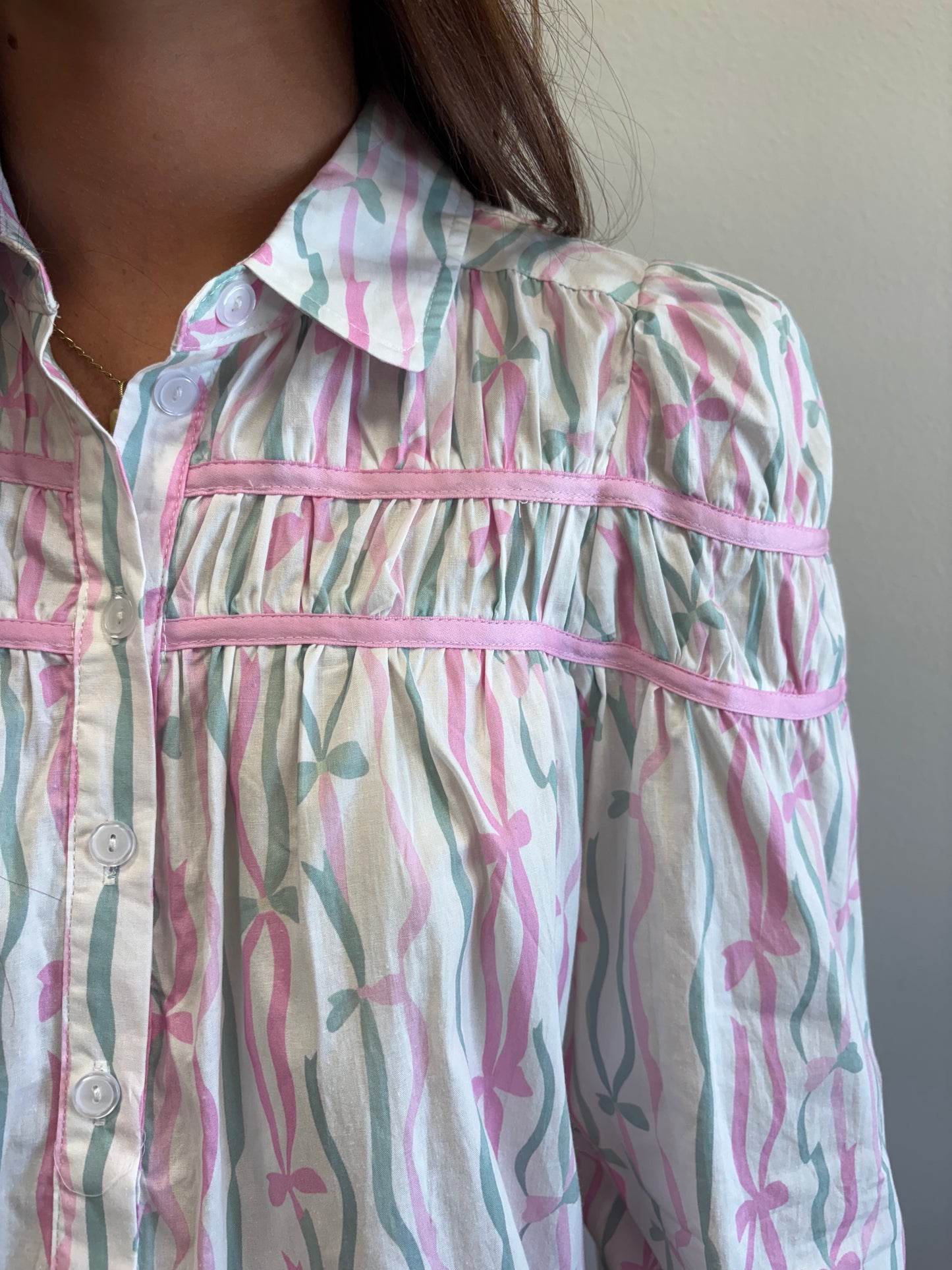 Ribbon Stripe Blouse