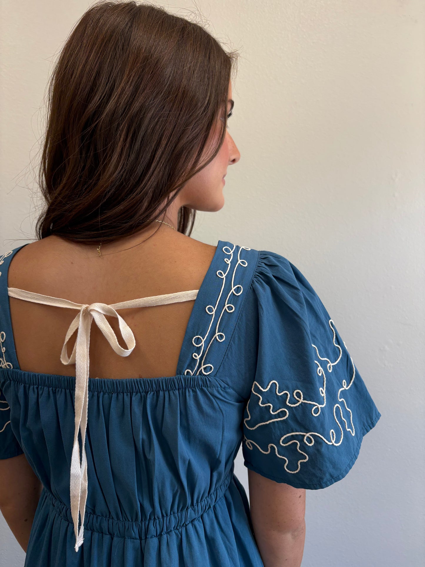 Shiloh Embroidered Tiered Midi Dress