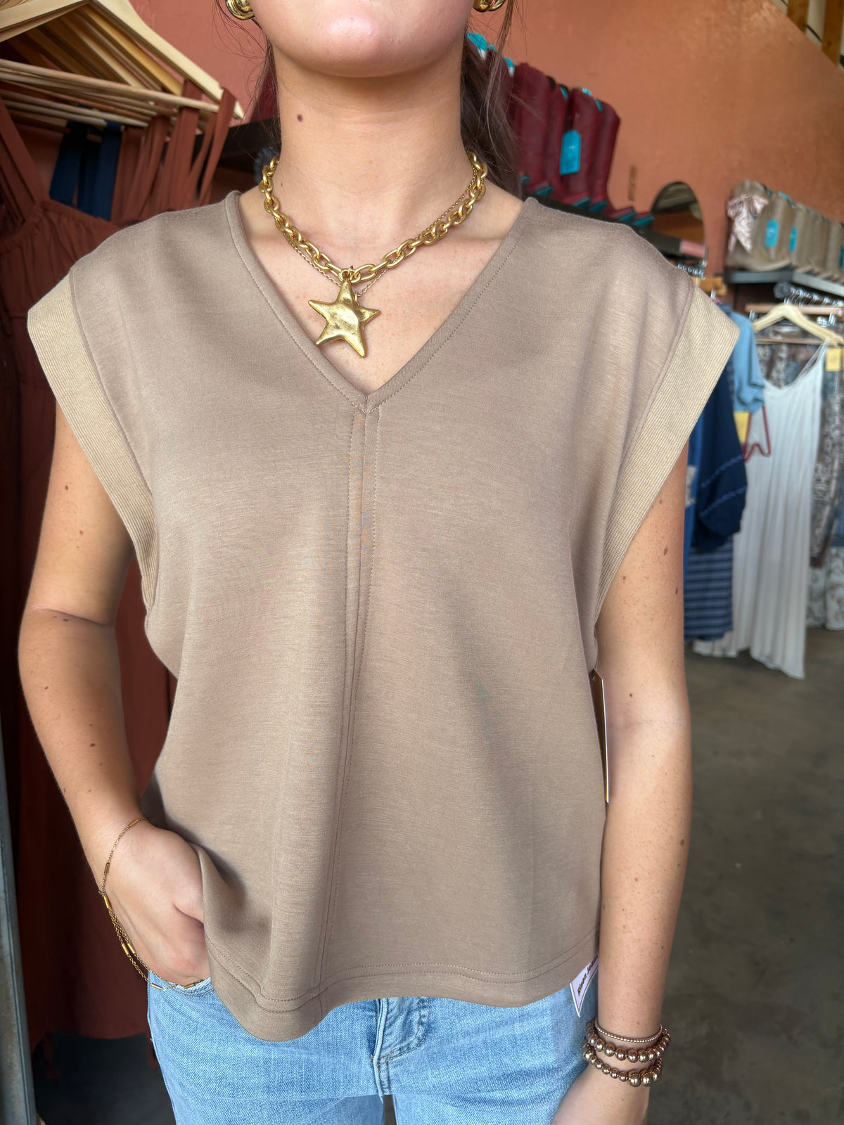 Cynthia V-Neck Top