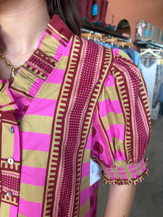 Elara Print Blouse