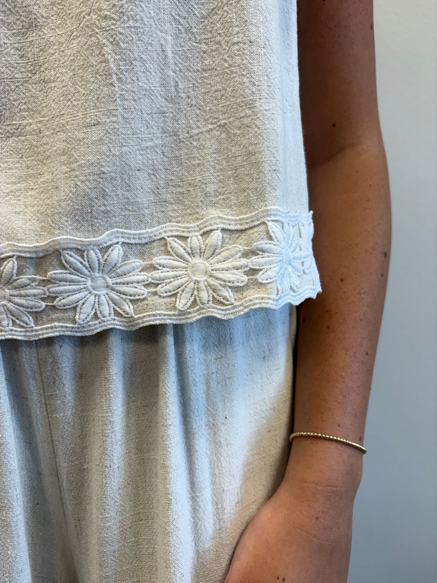 Christie Embroidered Tank & Pants Set