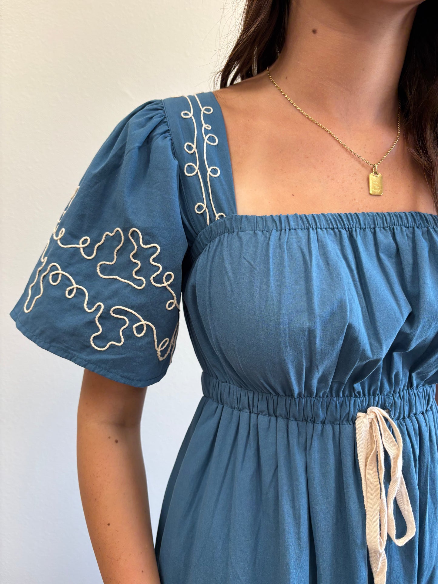 Shiloh Embroidered Tiered Midi Dress