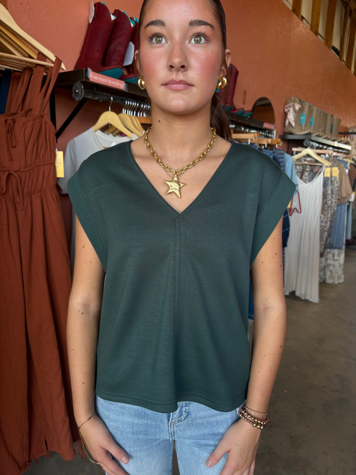 Cynthia V-Neck Top