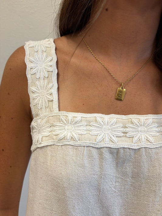 Christie Embroidered Tank & Pants Set