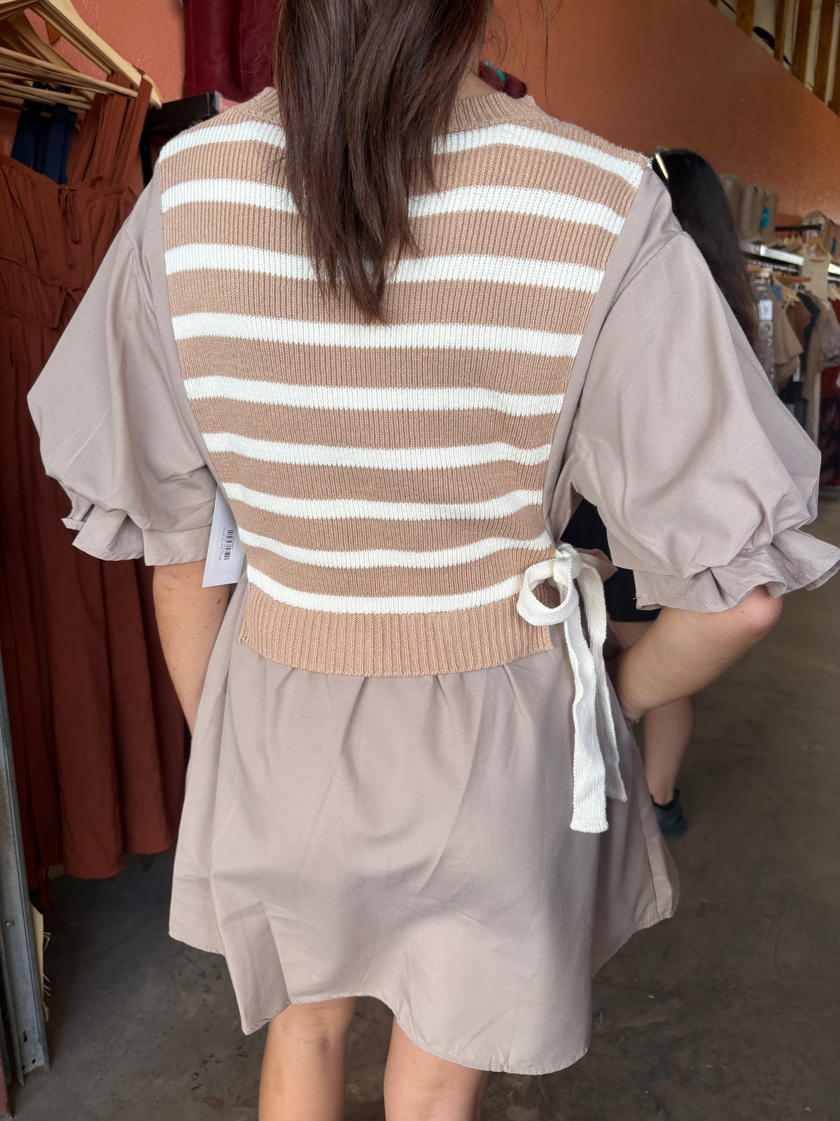 Stripe Vest Tie Dress