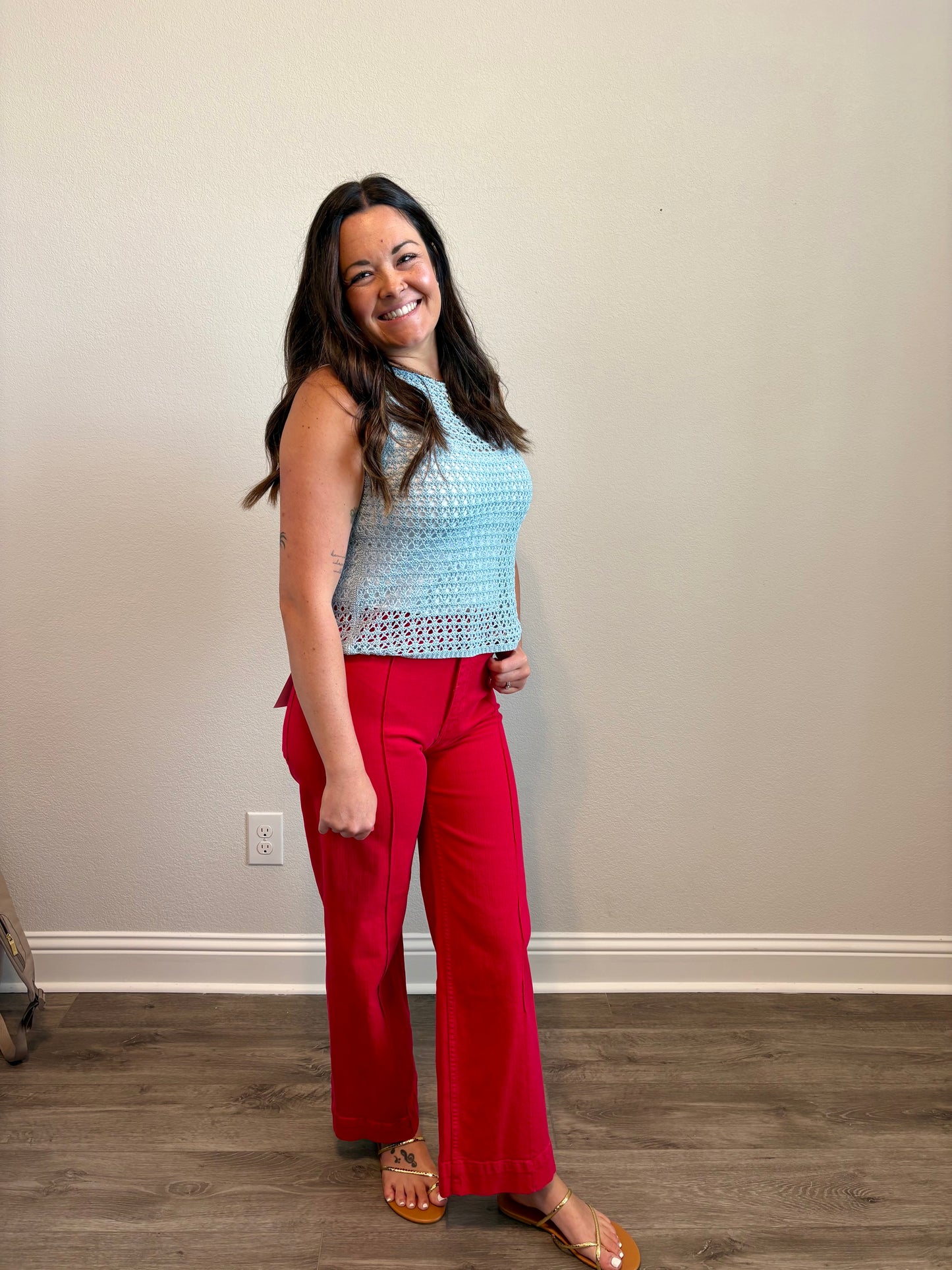 Blue Crochet Tank