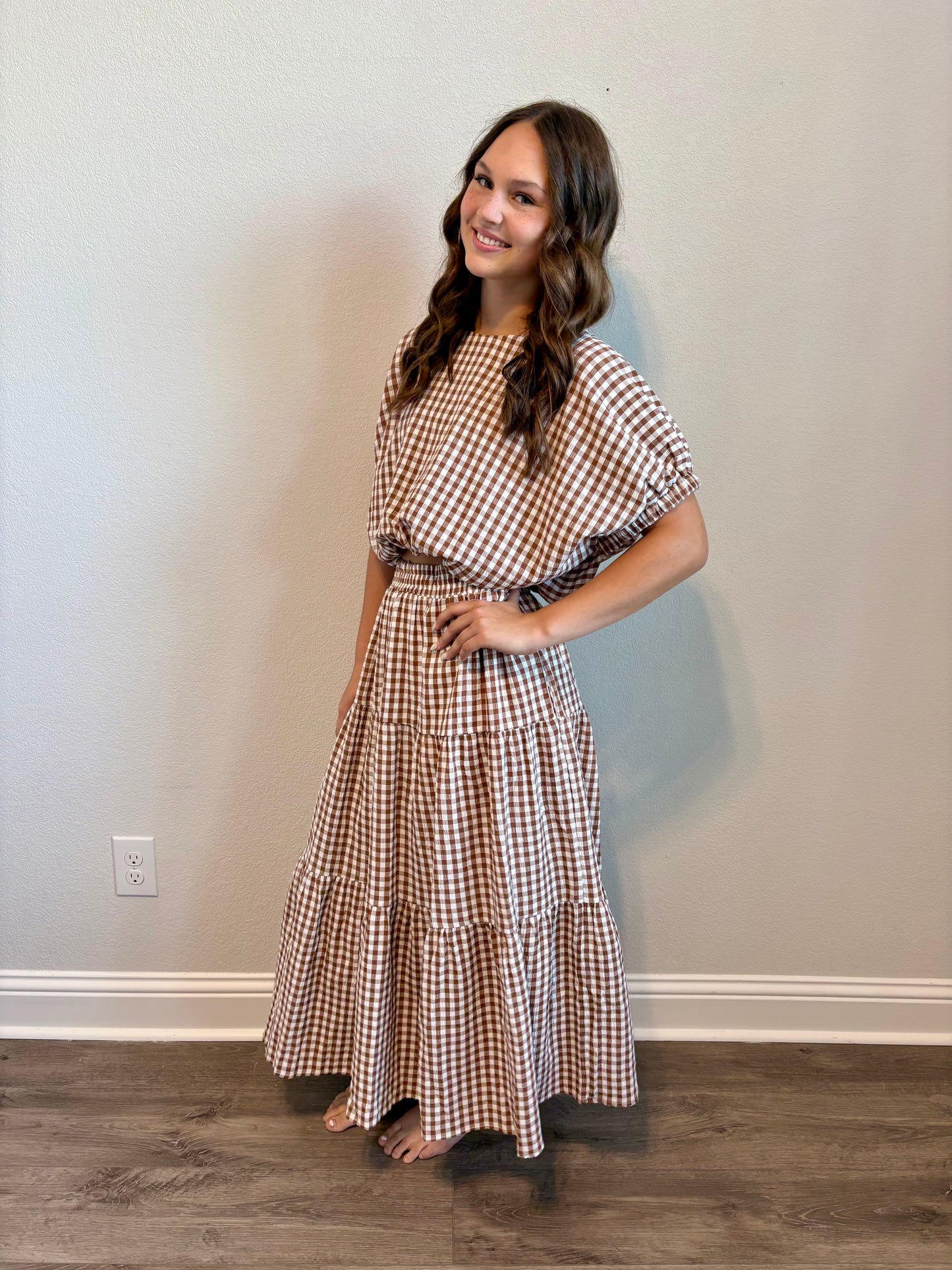 Camille Gingham Skirt